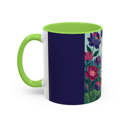 The Lady Of The Lotus Garden Colorful Mugs – Art Deco Botanical Elegance