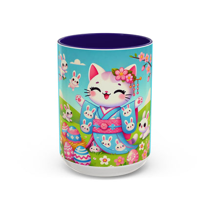 Springtime Kitten’s Easter Joy Colorful Mugs (11oz, 15oz)