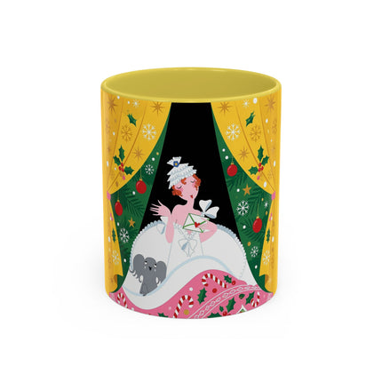 💌🎄 The Christmas Letter Of Holly House Colorful Mug – Whimsical Art Deco Holiday Charm