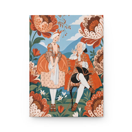 🌺🎩 The Garden Courtship Hardcover Journal – Art Deco Floral Romance