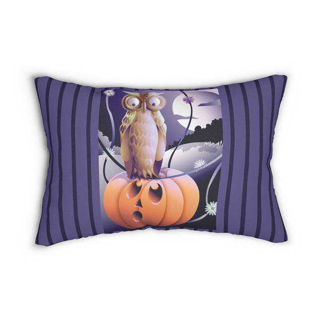 The Startled Pumpkin Spun Polyester Lumbar Pillow