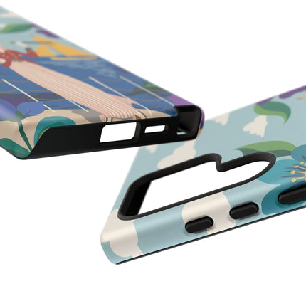 🌊🔭 The Lady Of The Seaside Lookout Phone Case – Art Deco Nautical Adventure