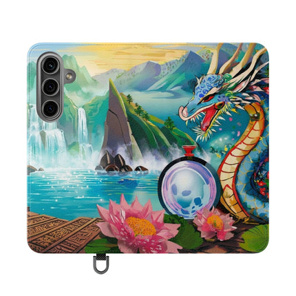 🐉💎 Wisdom's Guardian Flip Case – Dragon's Embrace & Eternal Wisdom