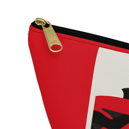 Crimson Masquerade Cosmetic Bag – Dramatic Grace & Bold Elegance