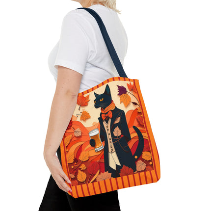 Siamese Cat at an Autumn Harvest Fair Tote Bag (AOP)