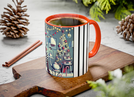 Whimsical Christmas Tea Party Colorful Mugs (11oz, 15oz)