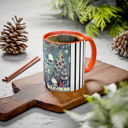 Whimsical Christmas Tea Party Colorful Mugs (11oz, 15oz)