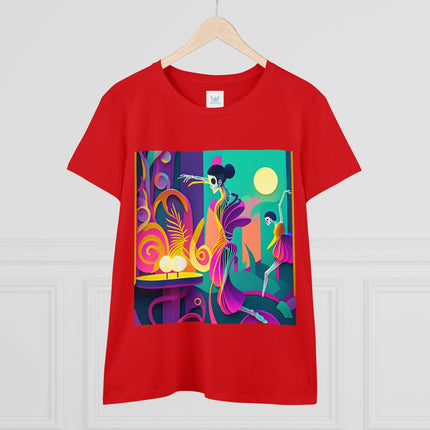 Dance of the Skeleton Ballerinas Women's Midweight Cotton Tee
