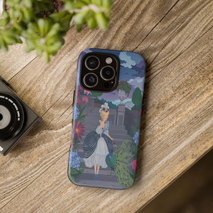 🦚🌸 The Peacock Garden Terrace Phone Case – Art Deco Floral Elegance