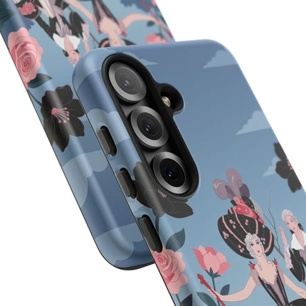 🌹🎭 The Rose Masquerade Promenade Phone Case – Art Deco Floral Elegance