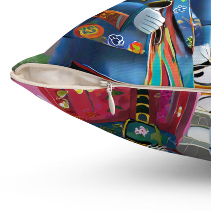 Cyber Punk Robots Spun Polyester Square Pillow
