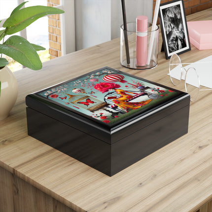 Reading In A Painted Garden Jewelry Box