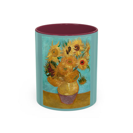 Vase with Twelve Sunflowers by Vincent van Gogh Colorful Mugs (11oz, 15oz)