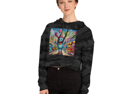 Monster Parade Madness Women’s Cropped Hooded Sweatshirt