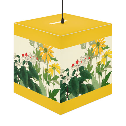 Clerodendrum & Rudbeckia by Tanigami Kônan Light Cube Lamp