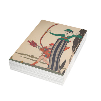 L'Arc Rouge by George Barbier Postcard Bundles (envelopes included)