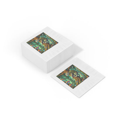 Silent Stripes White Coined Napkins