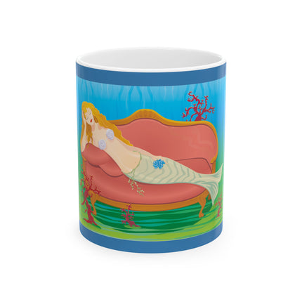 A Mermaid's Peaceful Refuge 11 oz Ceramic Mug