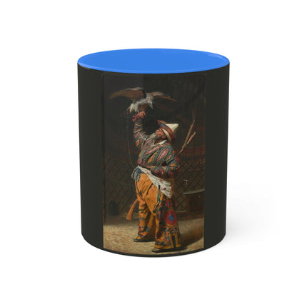 A Rich Kirghiz Huntsman with a Falcon by Vasily Vereshchagin Colorful Mugs, 11oz