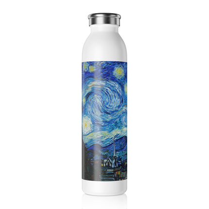 The Starry Night by Vincent Van Gogh Slim Water Bottle