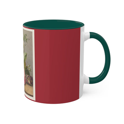 Floral Still Life by Georgius Jacobus Johannes van Os Colorful Mugs, 11oz