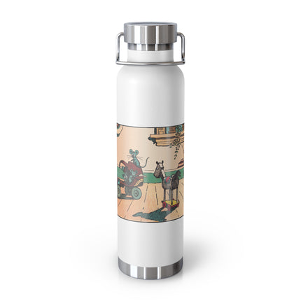 Mischievous Mice on Wheels Copper Vacuum Insulated Bottle, 22 oz