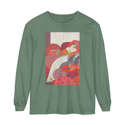 Les Coussins by Georges Lepape Garment-dyed Long Sleeve T-Shirt