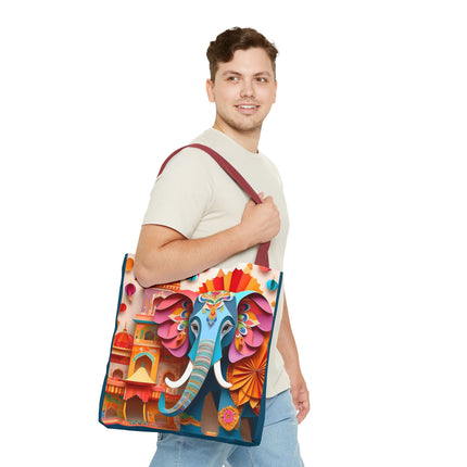 Elephant at an Autumn Festival Tote Bag (AOP)
