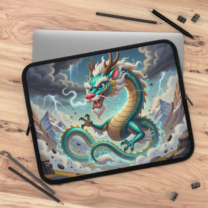 The Tibetan Dragon in Battle Laptop Sleeve – Power, Motion & Mythic Energy