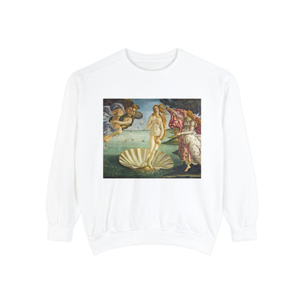 Birth of Venus by Sandro Botticelli Unisex Garment-Dyed Sweatshirt