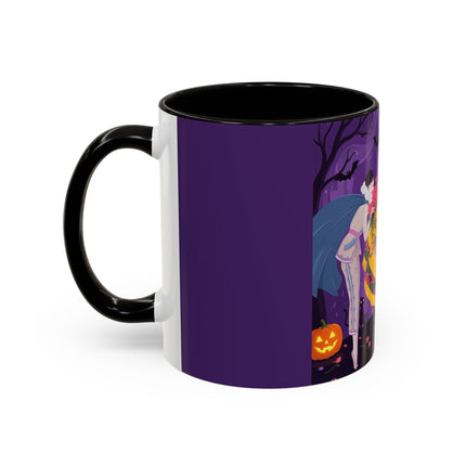 🎭🌹 The Harlequin Rose Masquerade Colorful Mug – Theatrical Halloween Romance