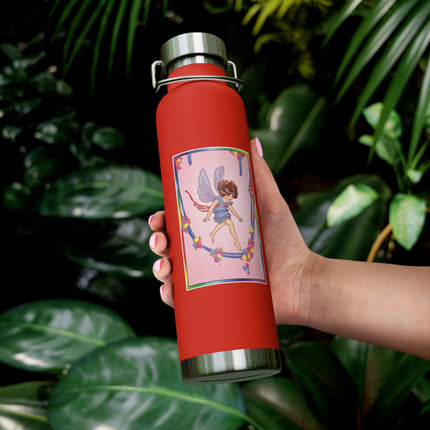 A Playful Fairy Jumps Rope Copper Vacuum Insulated Bottle, 22 oz