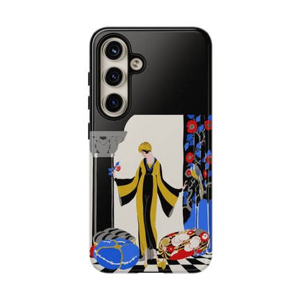 Art Deco Flapper in Yellow Robe Phone Case – Elegant Glamour & Exotic Charm