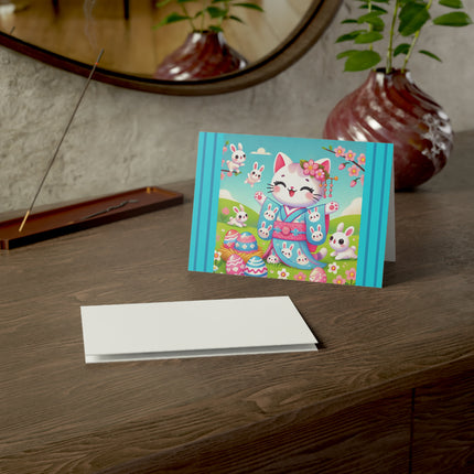 Springtime Kitten’s Easter Joy Greeting Cards (1, 10, 30, and 50pcs)