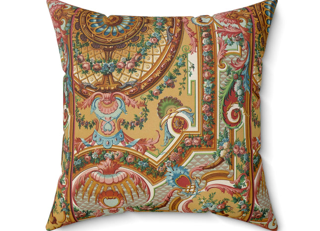 XVIII Siecle 2 by Auguste Racinet Spun Polyester Square Pillow
