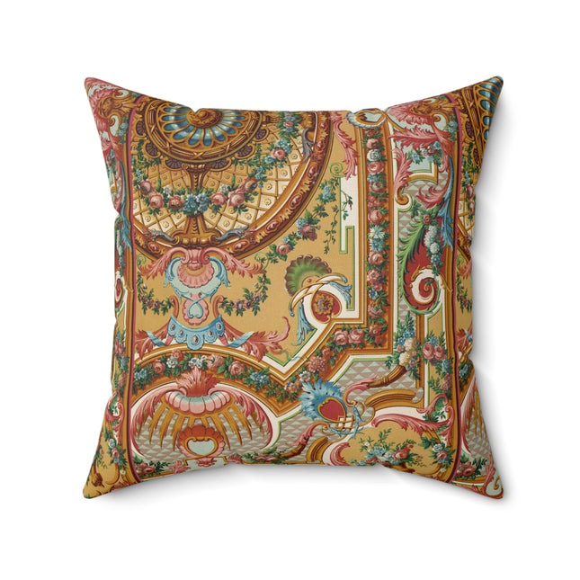 XVIII Siecle 2 by Auguste Racinet Spun Polyester Square Pillow