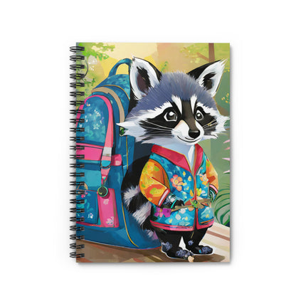 Baby Racoon Spiral Notebook - Ruled Line