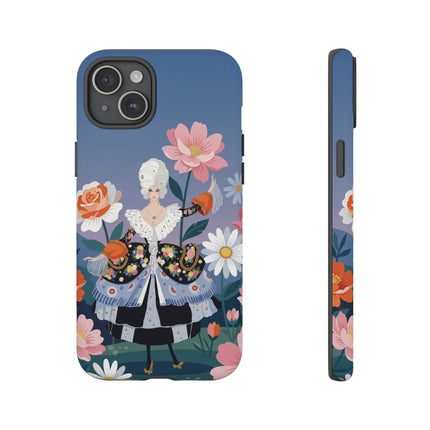 🌸🎀 The Grand Floral Promenade Phone Case – Art Deco Fashion Fantasy