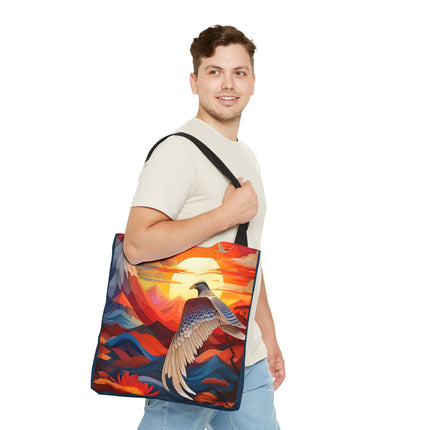 Falcon's Sunset Masterpiece Tote Bag (AOP)