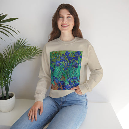 Irises by Vincent Van Gogh Heavy Blend™ Crewneck Sweatshirt