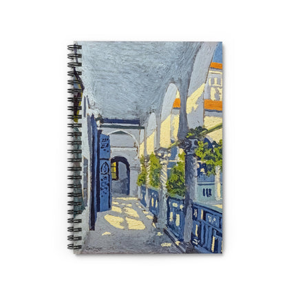 Gallery of a Moroccan Riad by George Gaudion Spiral Notebook - Ruled Line