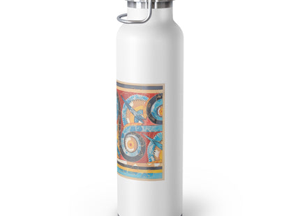 Reproduction of S-Spiral Frieze by Emile Gilliéron Copper Vacuum Insulated Bottle, 22oz