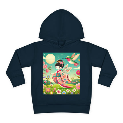 Geisha Fairy and the Hummingbird Blossom Toddler Pullover Fleece Hoodie