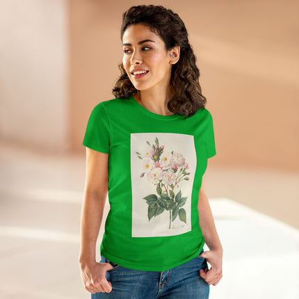Rosa Noisettiana by Pierre Joseph Redouté Women's Midweight Cotton Tee