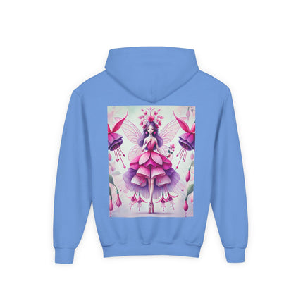 Fuchsia Fairy Youth Hooded Sweatshirt – Radiant Color & Enchanted Imagination