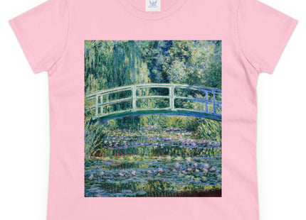 Water Lilies and Japanese Bridge by Claude Monet Women's Midweight Cotton Tee