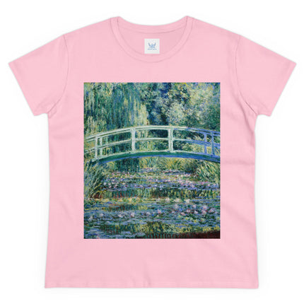 Water Lilies and Japanese Bridge by Claude Monet Women's Midweight Cotton Tee