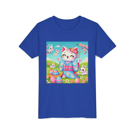 Springtime Kitten’s Easter Joy Youth Short Sleeve Tee