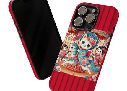 Geisha Kitten's Enchanted Carousel Phone Cases