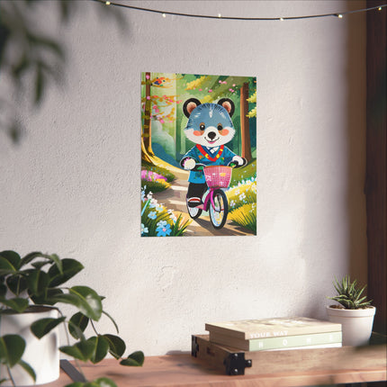 Furry Cyclist Fine Art Posters